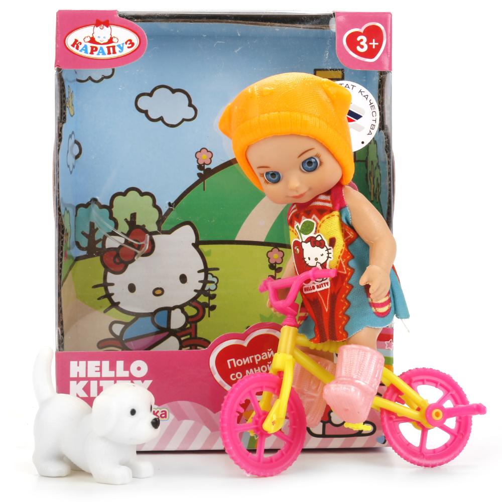Кукла из серии Hello Kitty 12 см., без звука, с велосипедом и аксессуарами, несколько видов ) 